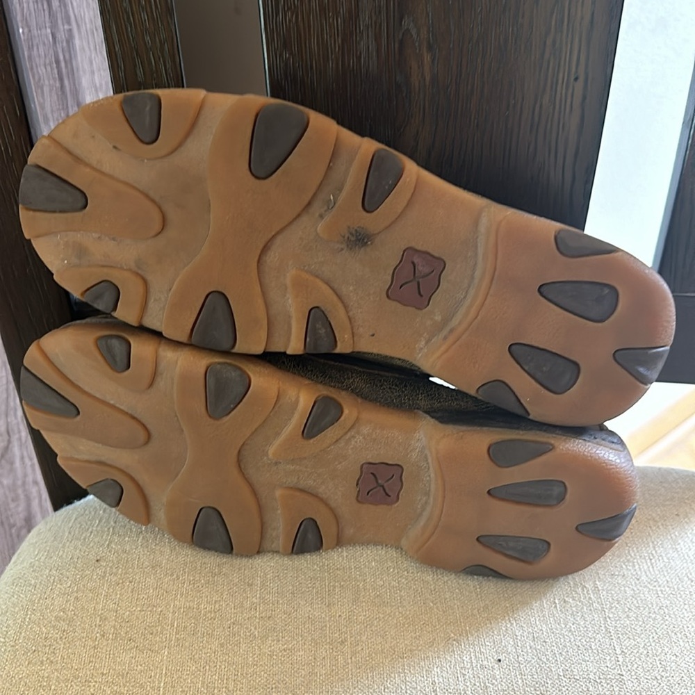 Twisted X Boots Leather Animal Print Loafers Flats Brown Size 6.5-7 - Picture 10 of 10